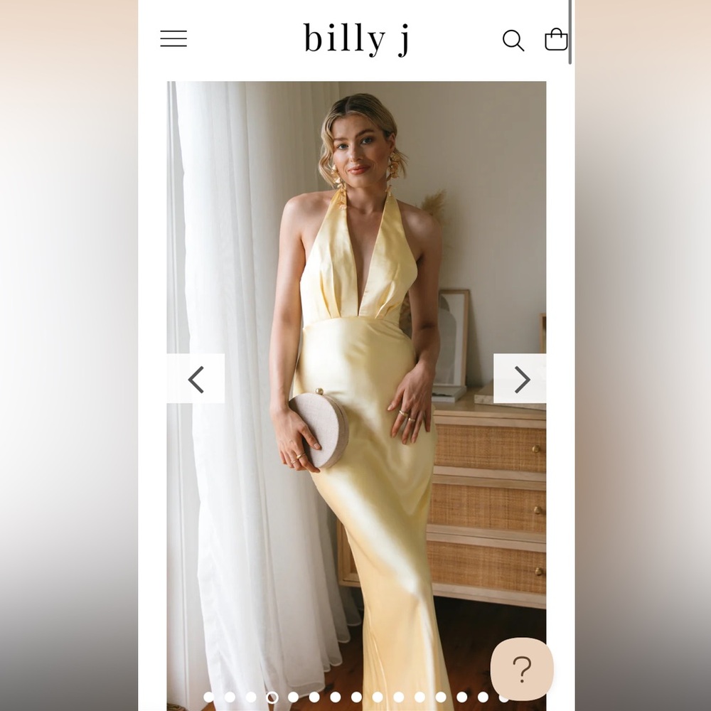 Billy J Chloe Maxi Dress - Yellow